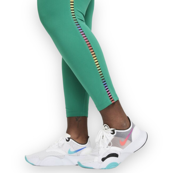 Nike Pants - NWT NIKE women's plus size Rainbow Ladder 7/8 cropped activewear leggings SZ 3X